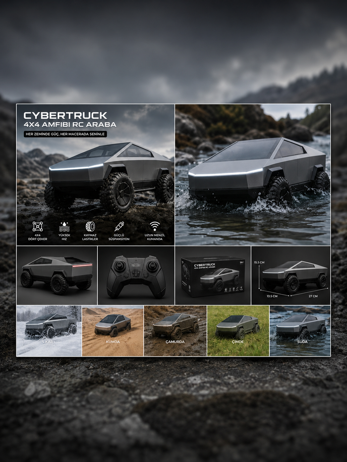 Cybertruck 4x4 AMFIBI RC ARABA