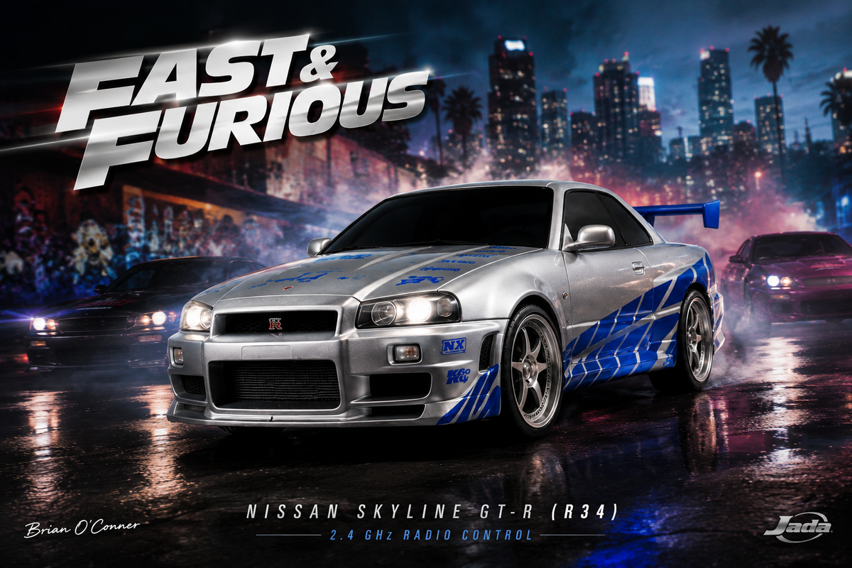 Fast & Furious Brian’s Nissan Skyline GT-R (R34) Uzaktan Kumandalı Araba