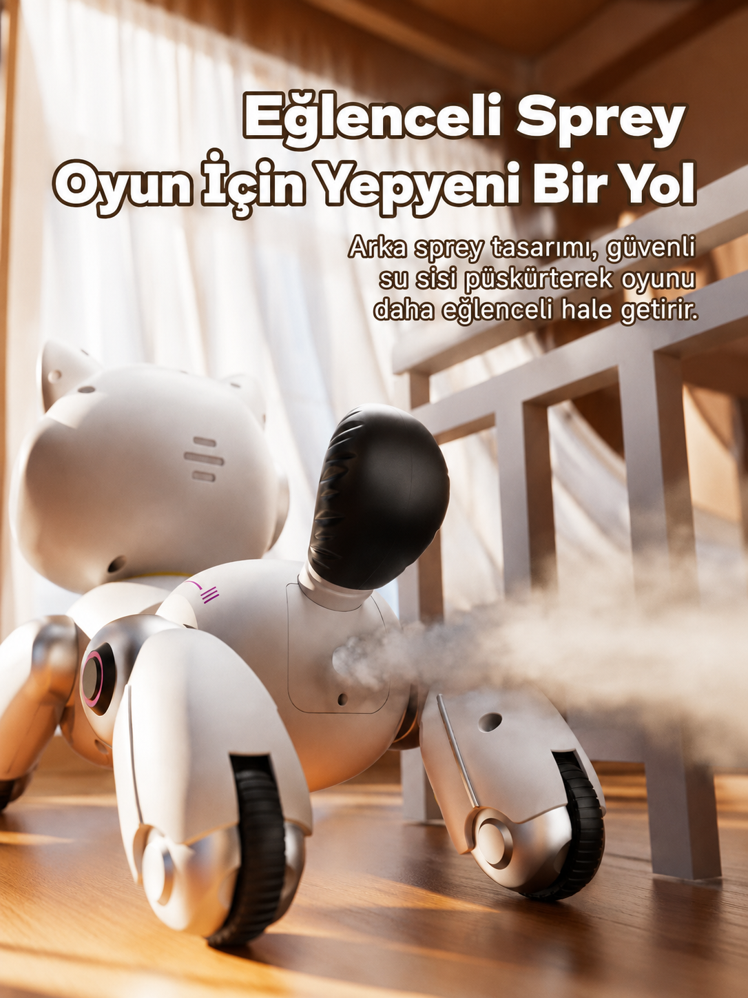 Moki Akıllı Robot Kedi – Sesli & Jest Kontrollü